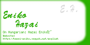 eniko hazai business card